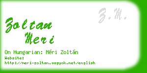 zoltan meri business card